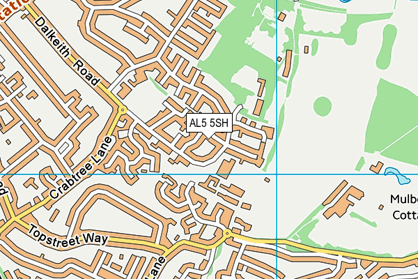 AL5 5SH map - OS VectorMap District (Ordnance Survey)