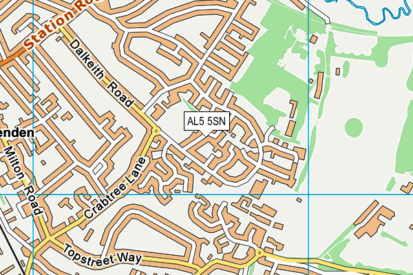 AL5 5SN map - OS VectorMap District (Ordnance Survey)