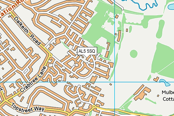 AL5 5SQ map - OS VectorMap District (Ordnance Survey)