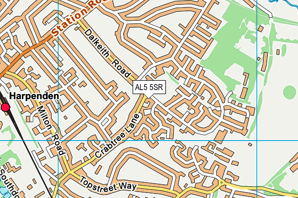 AL5 5SR map - OS VectorMap District (Ordnance Survey)