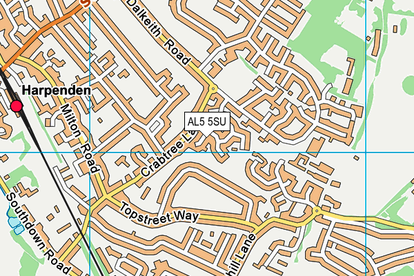 AL5 5SU map - OS VectorMap District (Ordnance Survey)