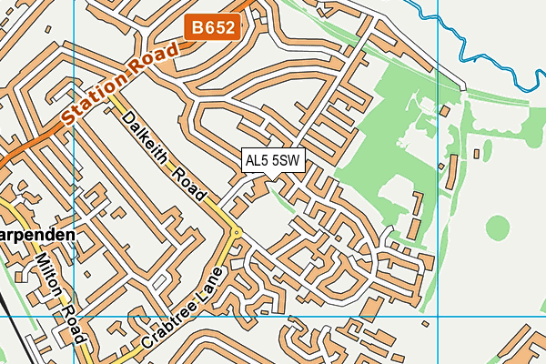 AL5 5SW map - OS VectorMap District (Ordnance Survey)