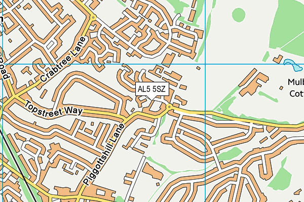 AL5 5SZ map - OS VectorMap District (Ordnance Survey)