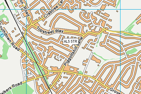 AL5 5TR map - OS VectorMap District (Ordnance Survey)
