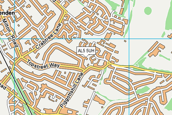 AL5 5UH map - OS VectorMap District (Ordnance Survey)