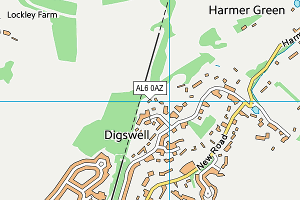 AL6 0AZ map - OS VectorMap District (Ordnance Survey)