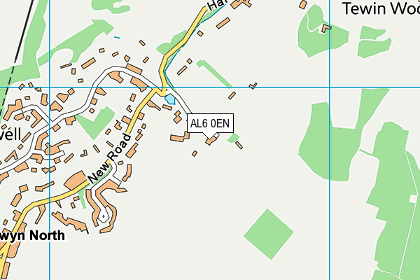 AL6 0EN map - OS VectorMap District (Ordnance Survey)
