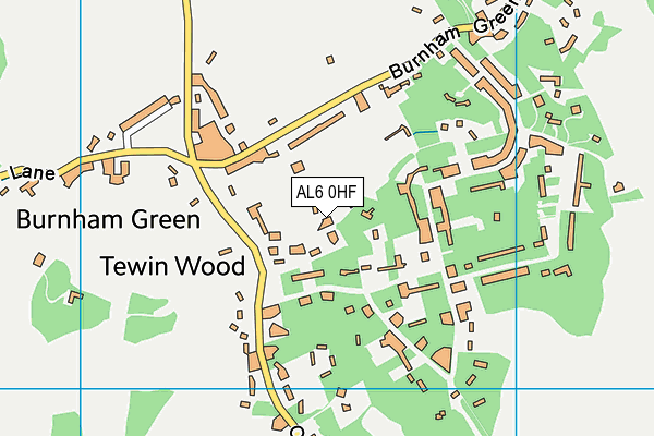 AL6 0HF map - OS VectorMap District (Ordnance Survey)