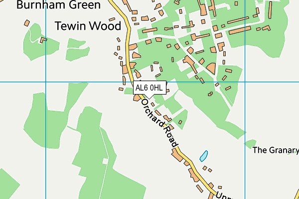 AL6 0HL map - OS VectorMap District (Ordnance Survey)