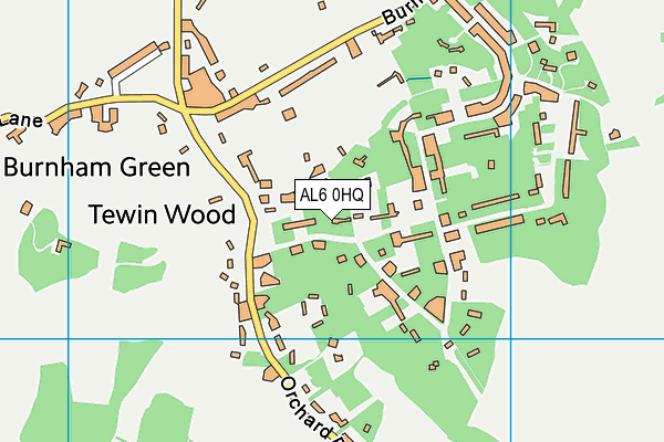 AL6 0HQ map - OS VectorMap District (Ordnance Survey)