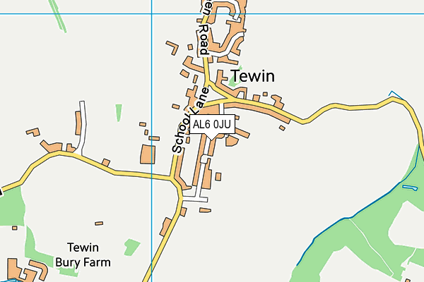 Tewin Cowper Church of England Voluntary Aided Primary School map (AL6 0JU) - OS VectorMap District (Ordnance Survey)