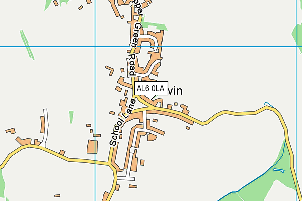 AL6 0LA map - OS VectorMap District (Ordnance Survey)