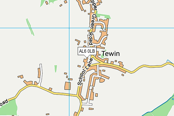 AL6 0LB map - OS VectorMap District (Ordnance Survey)