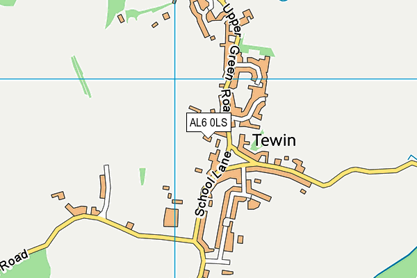 AL6 0LS map - OS VectorMap District (Ordnance Survey)