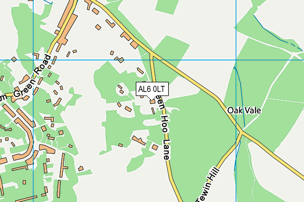 AL6 0LT map - OS VectorMap District (Ordnance Survey)