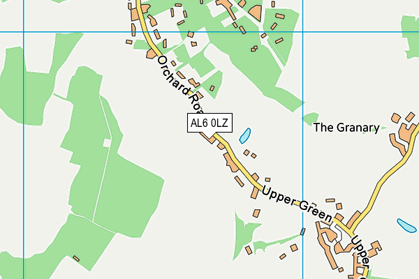 AL6 0LZ map - OS VectorMap District (Ordnance Survey)