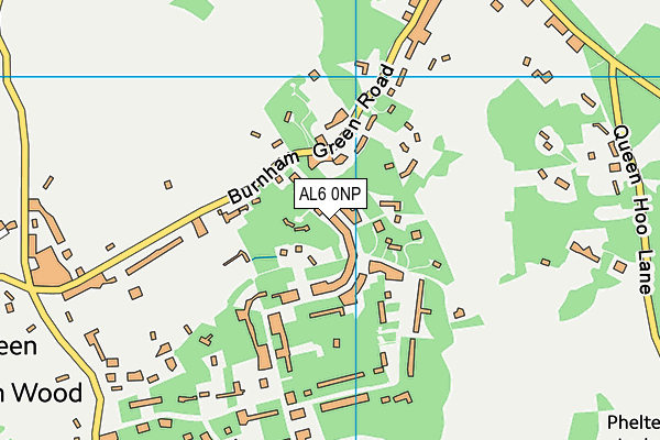 AL6 0NP map - OS VectorMap District (Ordnance Survey)