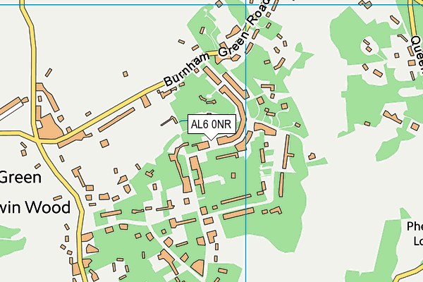 AL6 0NR map - OS VectorMap District (Ordnance Survey)