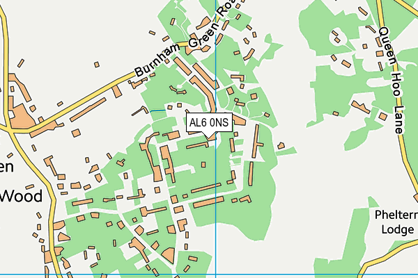 AL6 0NS map - OS VectorMap District (Ordnance Survey)