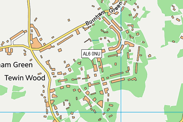 AL6 0NU map - OS VectorMap District (Ordnance Survey)