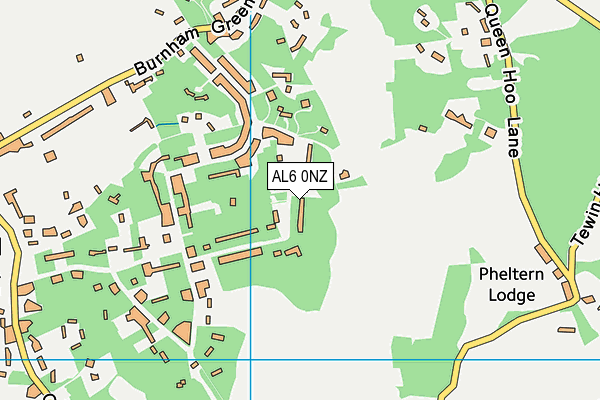 AL6 0NZ map - OS VectorMap District (Ordnance Survey)