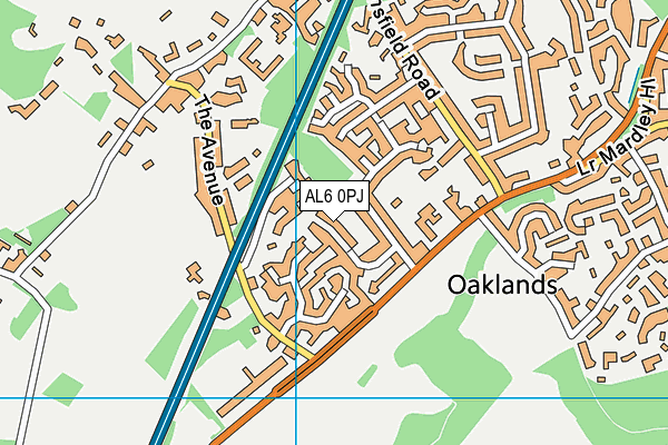 Map of OAKLEA WOOD LIMITED at district scale