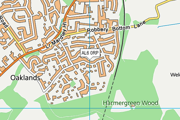 AL6 0RP map - OS VectorMap District (Ordnance Survey)