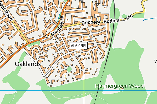 AL6 0RR map - OS VectorMap District (Ordnance Survey)