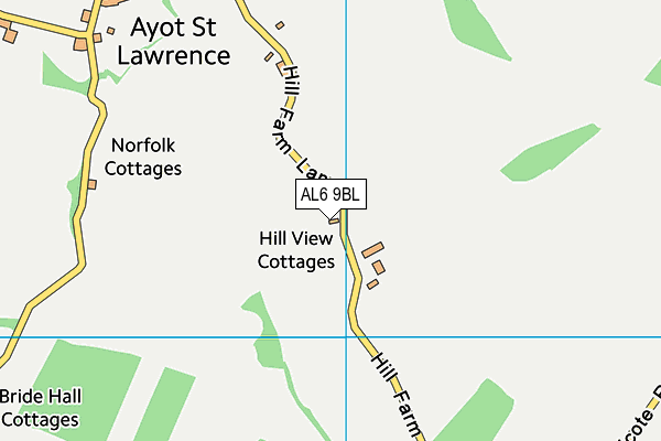 AL6 9BL map - OS VectorMap District (Ordnance Survey)
