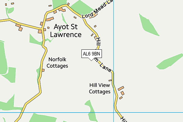 AL6 9BN map - OS VectorMap District (Ordnance Survey)