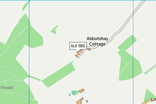 AL6 9BS map - OS VectorMap District (Ordnance Survey)