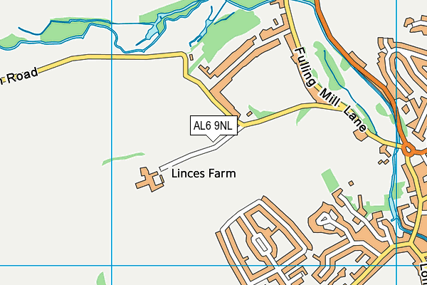 AL6 9NL map - OS VectorMap District (Ordnance Survey)