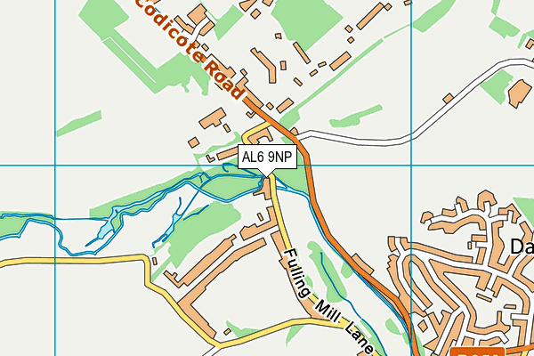 AL6 9NP map - OS VectorMap District (Ordnance Survey)