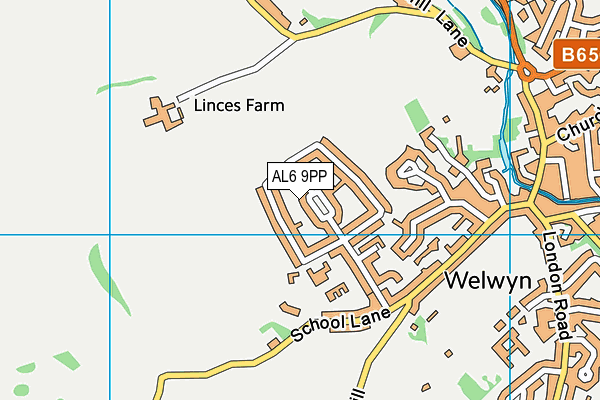 AL6 9PP map - OS VectorMap District (Ordnance Survey)
