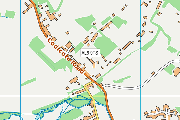 AL6 9TS map - OS VectorMap District (Ordnance Survey)