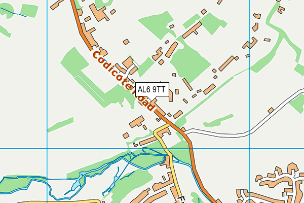 AL6 9TT map - OS VectorMap District (Ordnance Survey)