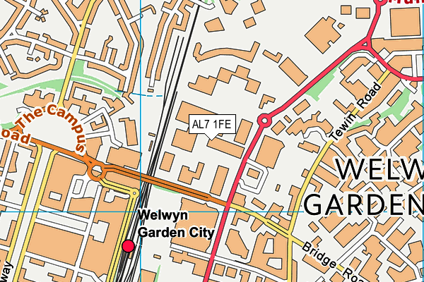AL7 1FE map - OS VectorMap District (Ordnance Survey)