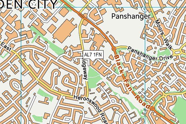 AL7 1FN map - OS VectorMap District (Ordnance Survey)