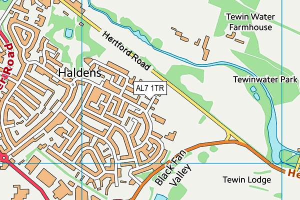 AL7 1TR map - OS VectorMap District (Ordnance Survey)