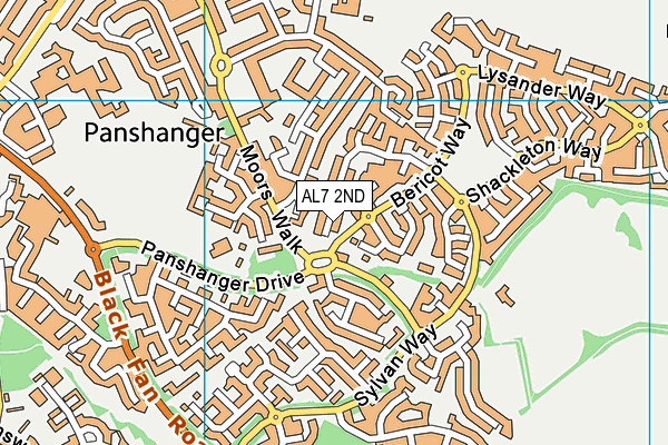 AL7 2ND map - OS VectorMap District (Ordnance Survey)
