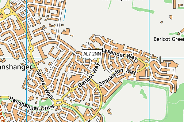 AL7 2NN map - OS VectorMap District (Ordnance Survey)