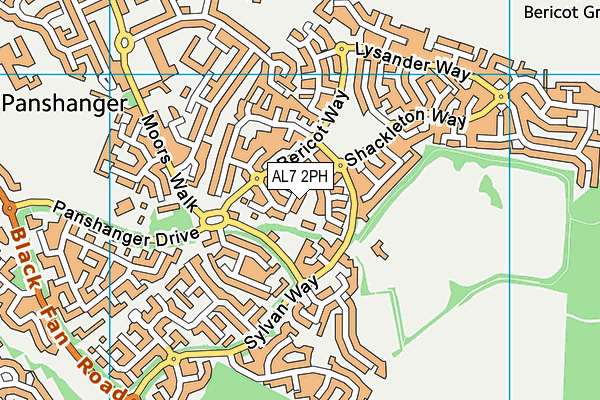AL7 2PH map - OS VectorMap District (Ordnance Survey)