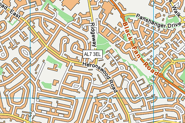 AL7 3EL map - OS VectorMap District (Ordnance Survey)
