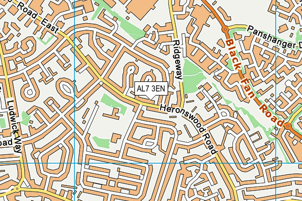 AL7 3EN map - OS VectorMap District (Ordnance Survey)