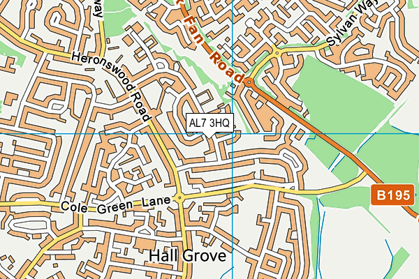 AL7 3HQ map - OS VectorMap District (Ordnance Survey)