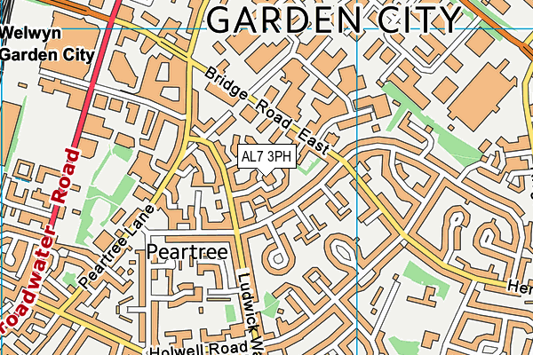 AL7 3PH map - OS VectorMap District (Ordnance Survey)