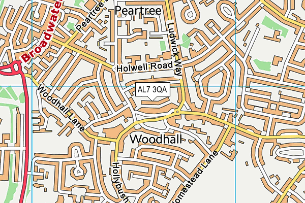 AL7 3QA map - OS VectorMap District (Ordnance Survey)