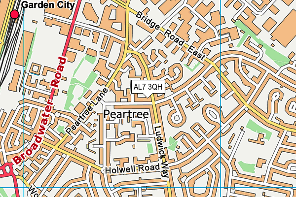 AL7 3QH map - OS VectorMap District (Ordnance Survey)