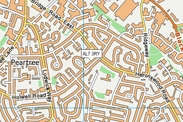 AL7 3RY map - OS VectorMap District (Ordnance Survey)