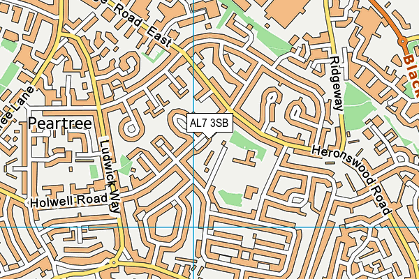 AL7 3SB map - OS VectorMap District (Ordnance Survey)